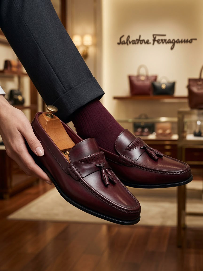 Kiltie Tassel Loafer - Burgundy