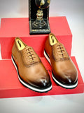 Hybrid luxury dress sneaker - Brown