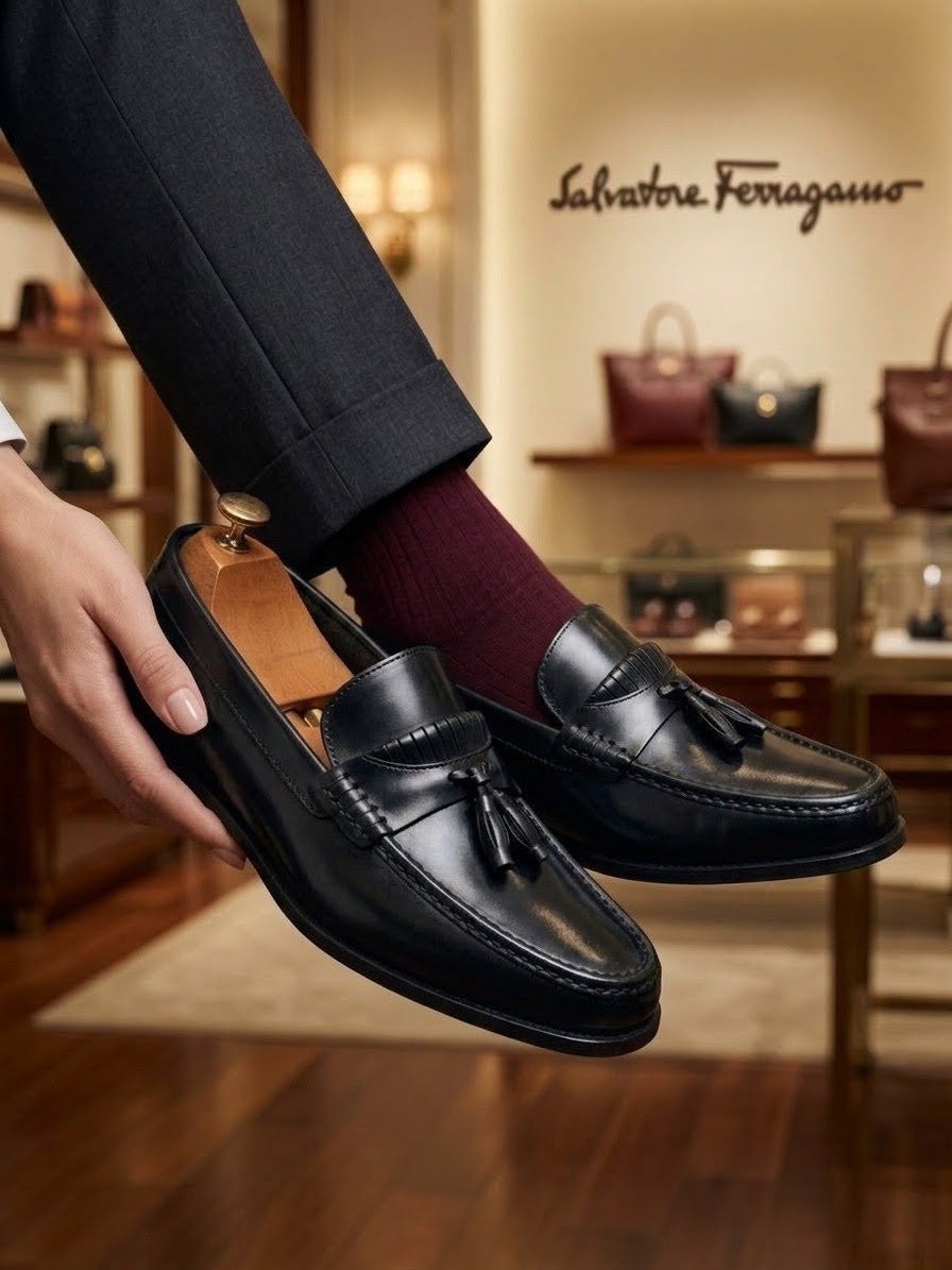 Kiltie Tassel Loafer - Black